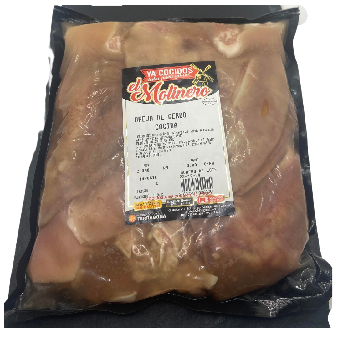 Oreja de cerdo YA COCIDO El Molinero (2 kg )